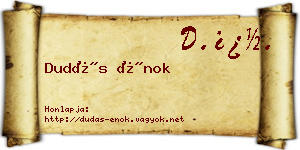 Dudás Énok névjegykártya