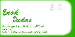 enok dudas business card